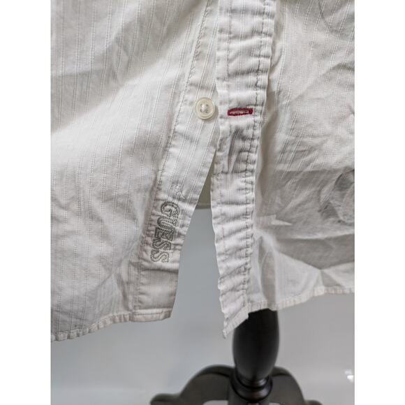 Guess Men's XL Button Down Shirt Graphic Pocket Y2K Western Graphic Pearl Snap - Picture 9 of 16